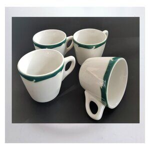 VTG Vandesca of Canada Syracuse China 4 Cups Wintergreen 1950s Rare Canadiana